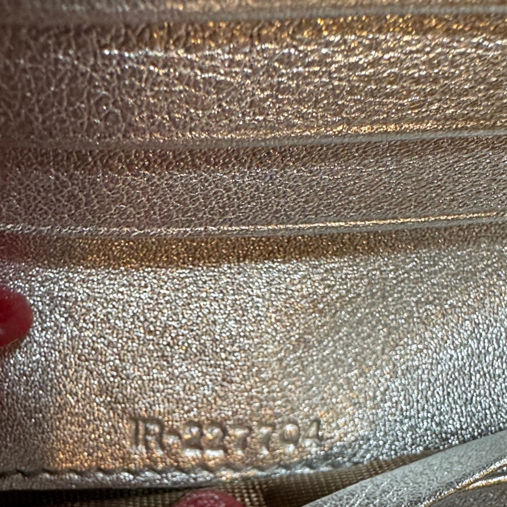 Salvatore Ferragamo Metallic Silver Wallet with Red Box! - Picture 8 of 16